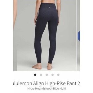 🍋EUC Lululemon Align High-Rise Pant 28" Micro Houndstooth Blue Multi Womens 14